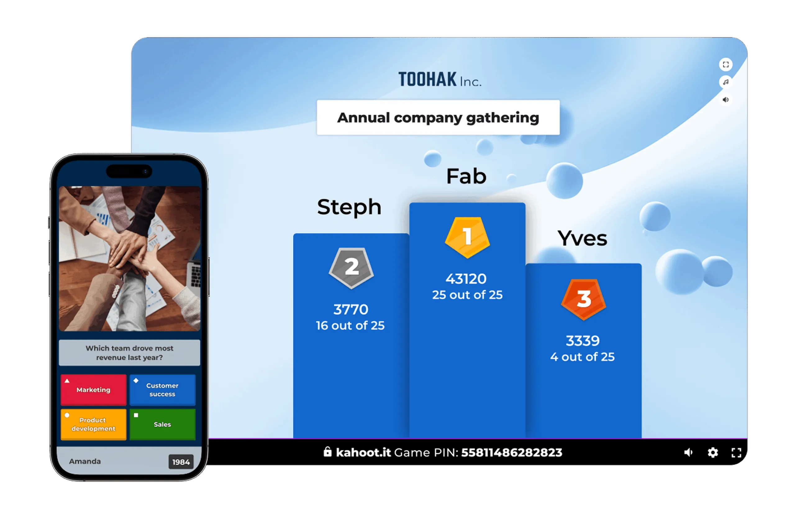 Display Kahoot! for at Work